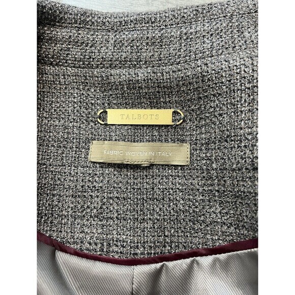 Talbots Women's Sz 18 XL Tan Wool Blend Jackiet Blazer Office Career Elegant A3 - Picture 4 of 11